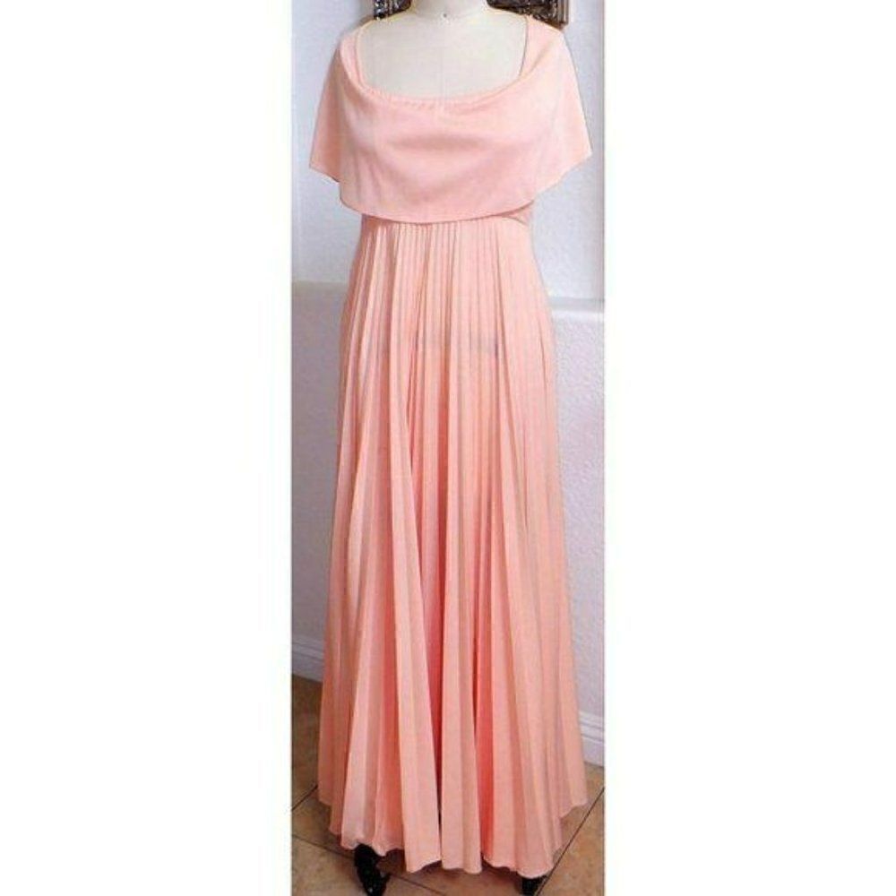 Peach Mother in Law butterfly gown/dress